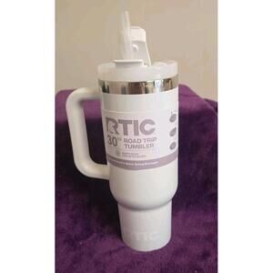 RTIC 30 oz Ceramic Lined Road Trip Tumbler, Leak-Resistant Straw Lid